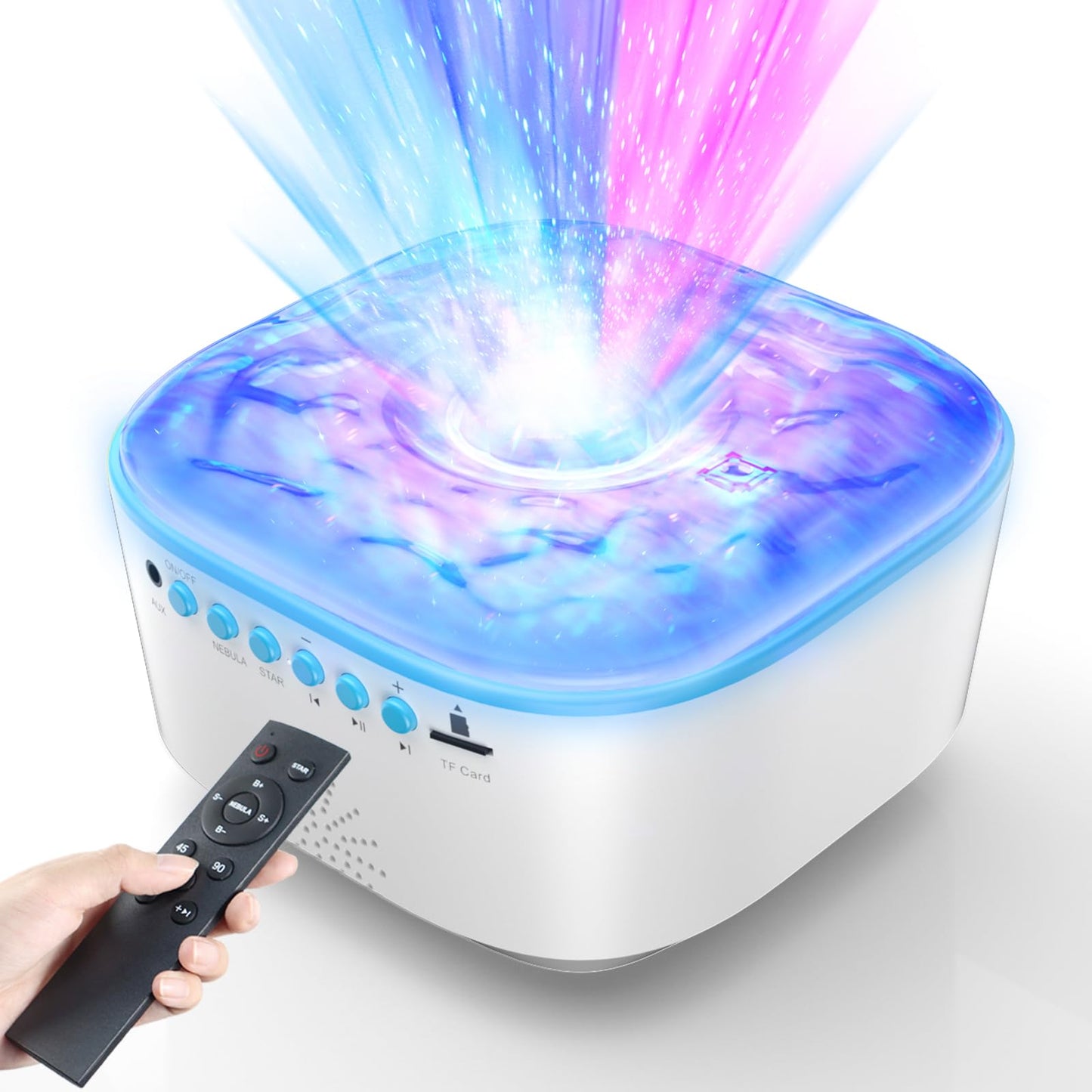 JUZIHAO Star Projector Galaxy Night Light with Remote Control, Timer, Bluetooth Speaker, Led Aurora Lights Projector for Ceiling 8 Lighting for Kids Adults Bedroom/Room Decor/Gift Christmas, Birthday