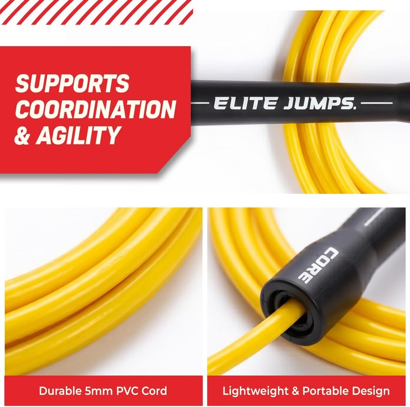 Jump Rope - Adjustable Indoor/Outdoor PVC Skip Rope for Fitness | Unbreakable Handles, Tangle-Free Design