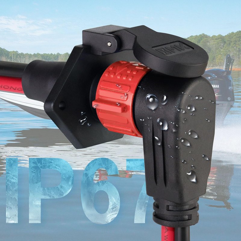 Trolling Motor Plug,12V/24V/26V/48V Trolling Motor Plug and Receptacle for Minn Kota Marine Boat,8 Gauge 2-Wire Quick Connect,Male&Female,Waterproof