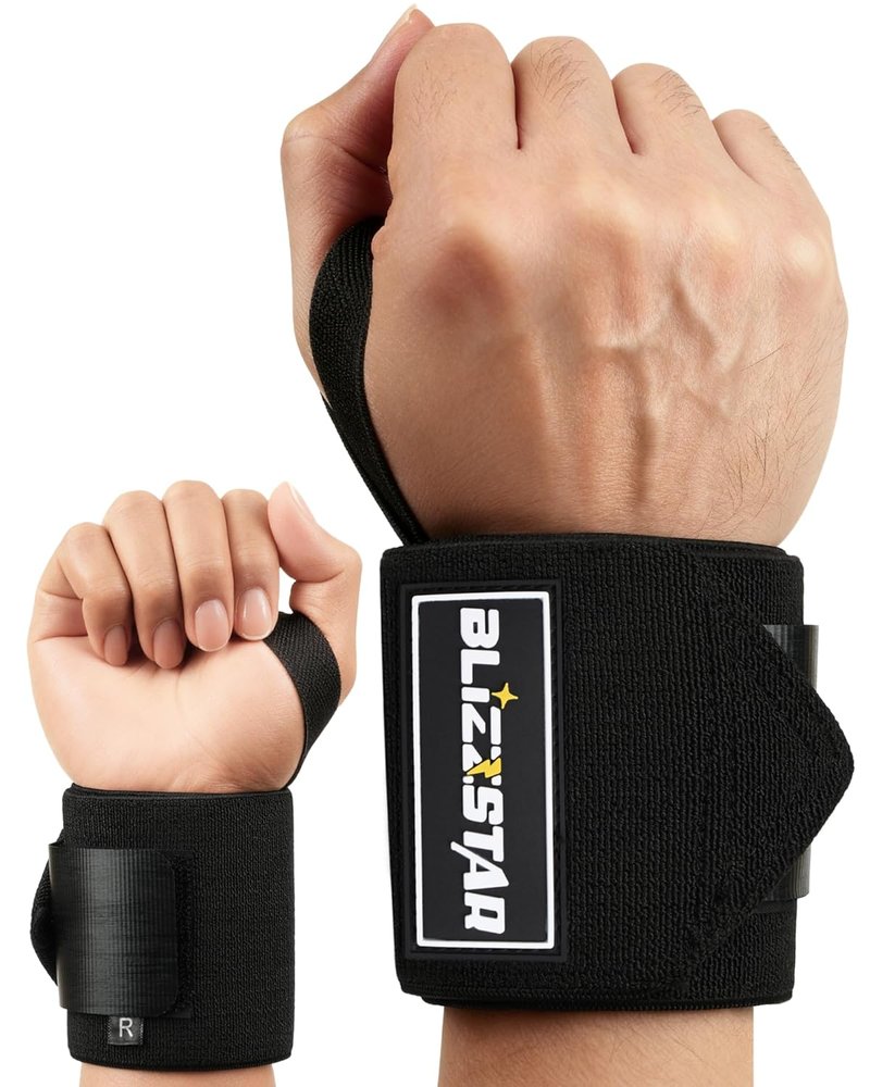 Wrist Wraps for Weight Lifting | 2-Pack Gym Support Straps - 55cm Enhanced Bandages for Bodybuilding Training