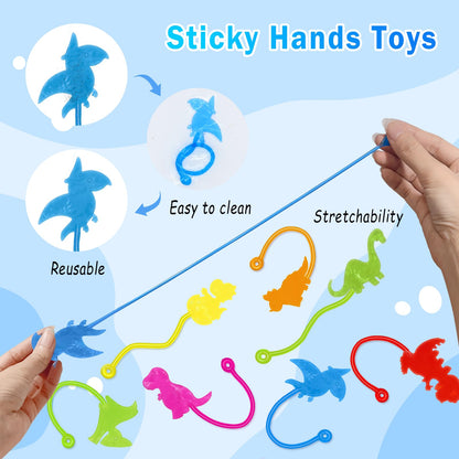 Valentines Sticky Hands Bulk 48PCS Valentines Day Gifts for Kids Classroom Prizes Valentines Party Favors for Kids Stretchy Heart Sticky Hand Toy Valentines Day Goodie Bag Stuffers Kid Party Supplies