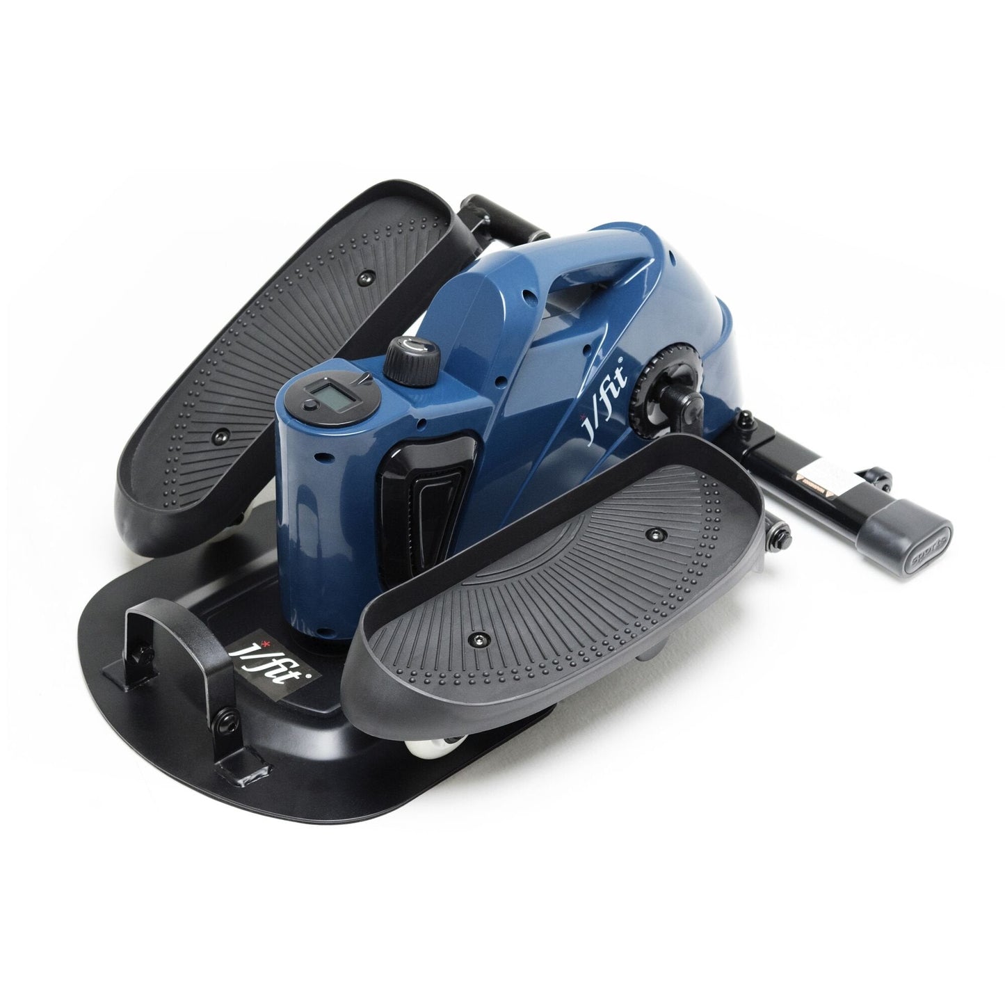 JFIT Under Desk and Stand Up Mini Elliptical/Stepper w/Adjustable Angle, Navy/Black