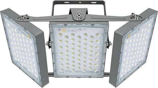 STASUN LED Flood Light Outdoor, 300W 27000lm Outdoor Lighting with 330° Lighting Angle, 5000K, 3 Adjustable Heads, IP66 Waterproof LED Exterior Security Area Lights for Yard, Stadium, Parking Lot