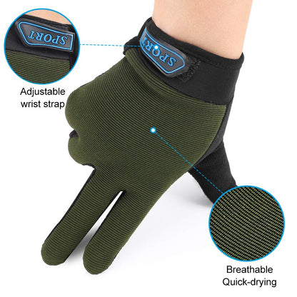 Accmor Kids Cycling Gloves, Kids Fishing Gloves, 4-10 Years Boys Girls Kids Sport Gloves, Breathable Non-Slip Full Finger Gloves for Child Cycling Climbing Riding Biking Outdoor Sports