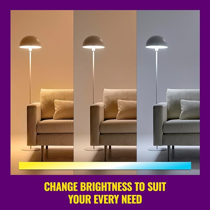 WiZ Connected 100W A21 Color LED Smart Bulb 3-Pack - E26- Indoor - Connects to Your Existing Wi-Fi - Control with Voice or App + Activate with Motion - Matter Compatible