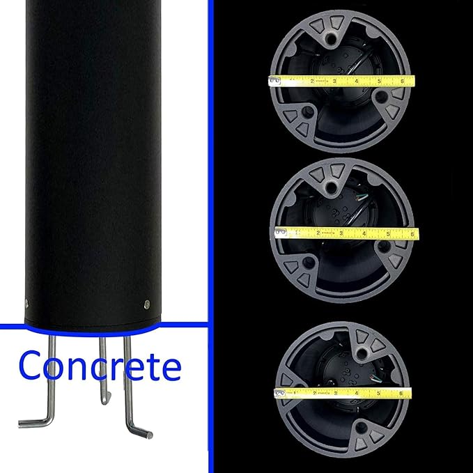 LED Bollard Landscape Lights 25" 10W 3000K 120V-277V Commercial/Residential Modern Ballard Lighting Fixture for Garden, Pathway, Driveway Electric Light. ETL Listed.