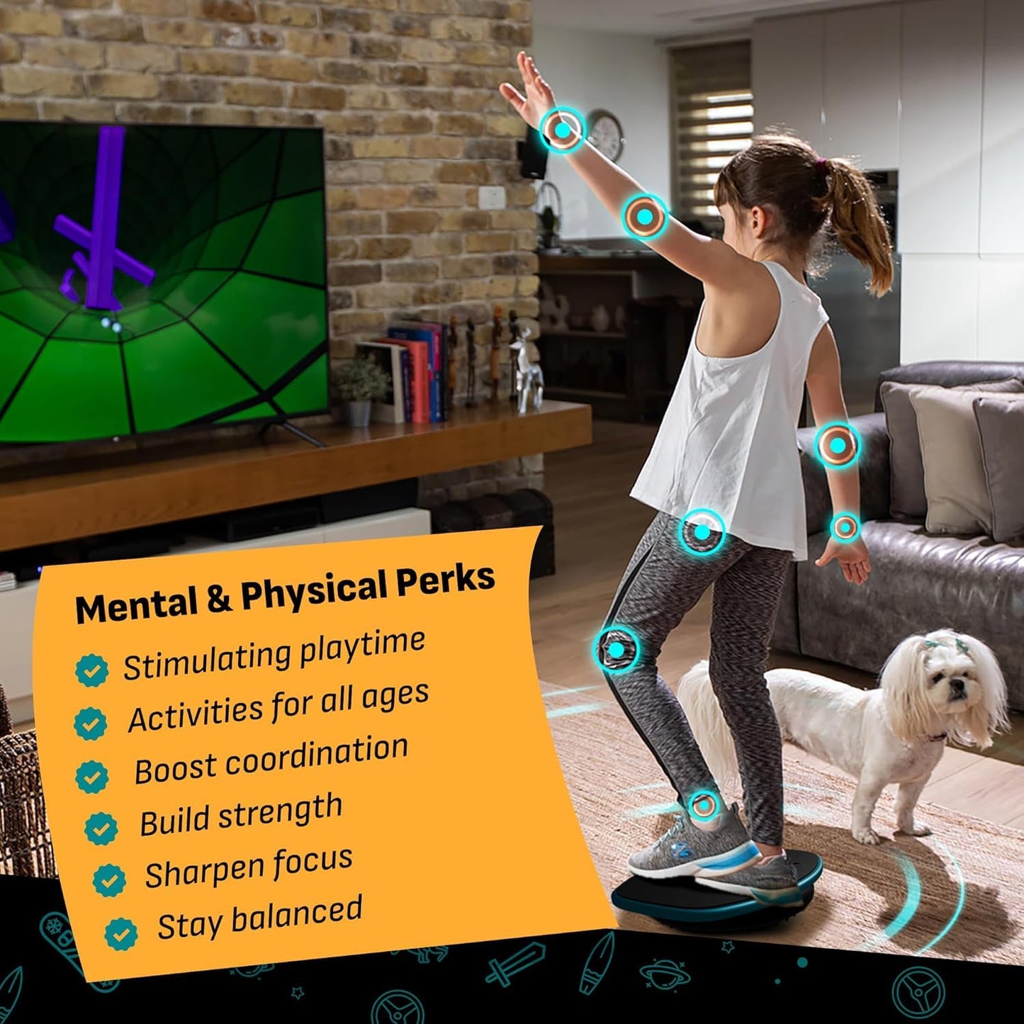 GoBalance Play & Sport - Premium Interactive Wooden Balance Board with Smart Bluetooth Sensor & Free App. 12 Fun Games, Core Sports Training, and Full-Body Workouts. Perfect for the Entire Family.