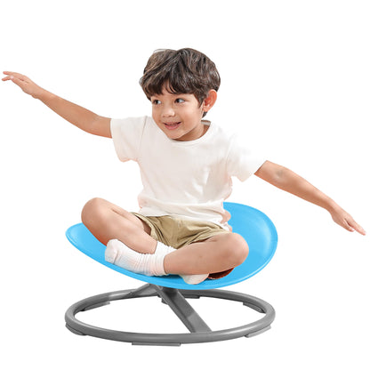 BABAMU Sensory Chair for Kids Autism Sensory Products Sit and Spin Autism Toys Spinning Chair ADHD Swivel Chair Training Body Coordination (Blue)