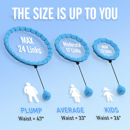 JKSHMYT Weighted Hula Circle Hoops for Adults Weight Loss, Infinity Fitness Hoop Plus Size 47 Inch, 24 Detachable Links, Exercise Hoop Suitable for Women and Beginner