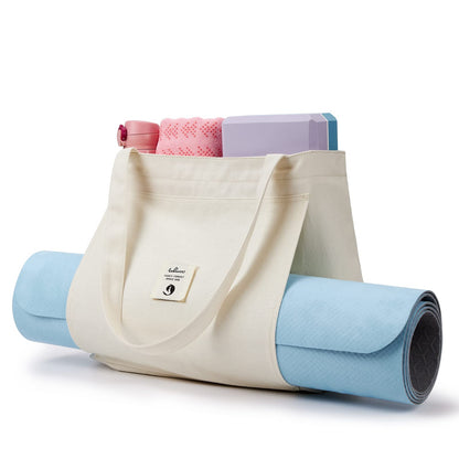 WLLWOO WLLWOO Yoga Bags for Women with Yoga Mats Bags Carrier Carryall Canvas Tote for Pilates Shoulder for Travel Office Beach Workout