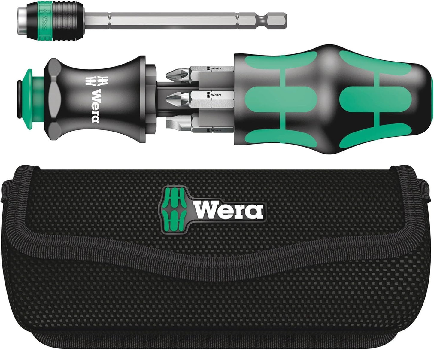 Wera Tool-Check Plus Mini Bit Ratchet, Socket, Screwdriver & Bit Set, 39pc, 05056490001 & Compact Tool Set "Kraftform 20" with Pouch, SL/PH/PZ, 7 Pieces