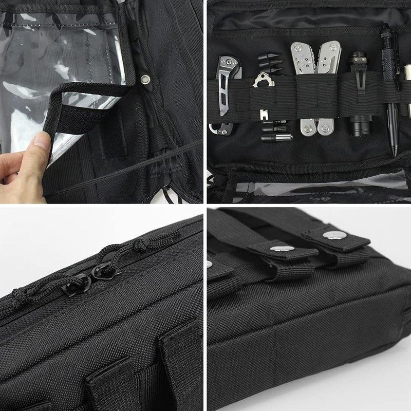WYNEX Tactical Admin Molle Pouch, Medical EDC EMT Utility Bag Shell Design Attachment Pouches 1000D Nylon Hiking Belt Bags