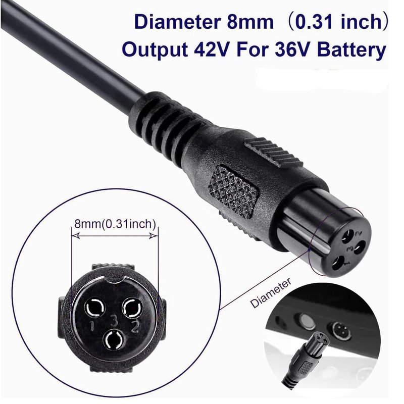 42V 1.5A Charger Input 100-240 VAC 42 Volts for 10S Replacement Charg Battery for Pocket Mod,Dirt Quad,Sports Mod Power Supply Charger (mini 3Prong Inline)
