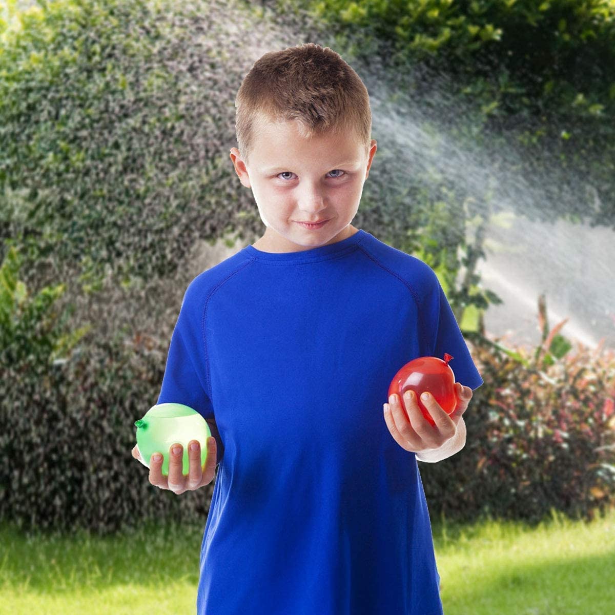 Hlonon 2000 Pack Water Balloons, 5-6 Inches, Multi-Color, Biodegradable Latex, Includes 2 Hose Nozzles, Great for Summer Party