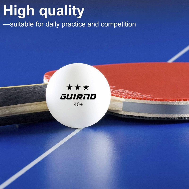 Guirnd 20 Pack Ping Pong Balls, 3 Star Table Tennis Balls, 40+ Pong Ball Competition and Recreational Play, Abs Ping Pong Ball, Games, DIY