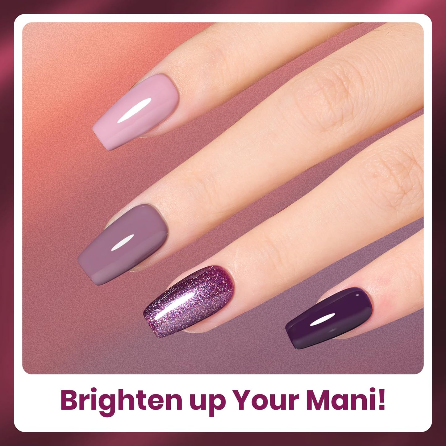 Beetles Cat Eye Gel Nail Polish Set, 6 Summer Colors Pastel Shimmer Glitter Gel Polish Kit Soak Off LED UV Curing Requires Pink Red Blue Orange Green Purple Velvet Gel with Magnet Gift for Women
