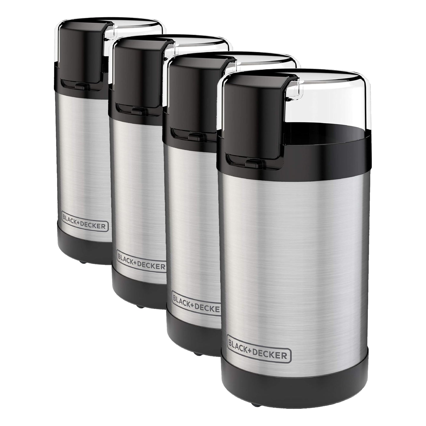 BLACK+DECKER One Touch Coffee Grinder, 2/3 Cup Coffee Bean Capacity, Spice Grinder, One Touch Push-Button Control -150 Watts -Stainless Steel Blades