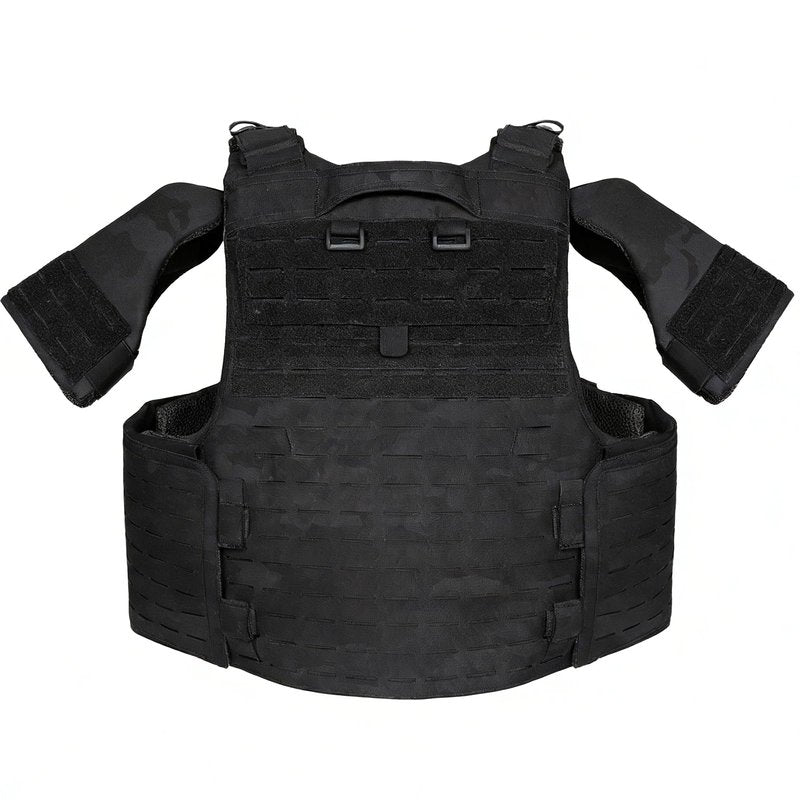 YAKEDA Tactical Training Vest -1000D Nylon Adjustable Vest with laser cut System,Full bady Outdoor Vest for Airsoft, Camping (CP)