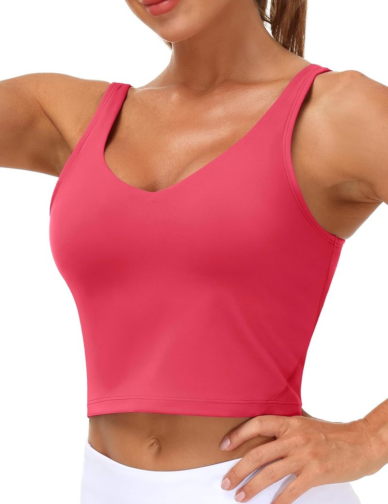 Womens' Longline Sports Bra - Wirefree Padded Design for Medium Support | Comfortable Fit