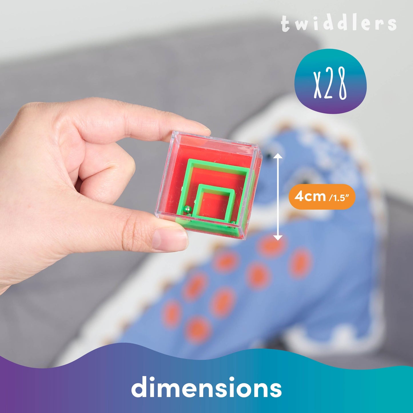 THE TWIDDLERS 28 Mini Maze Puzzle Cube Game Brain Teaser Challenge, Assorted Difficulties, Perfect Kids Science Party Bag Favours, Christmas Cracker Stocking Fillers, Cool Classroom Rewards
