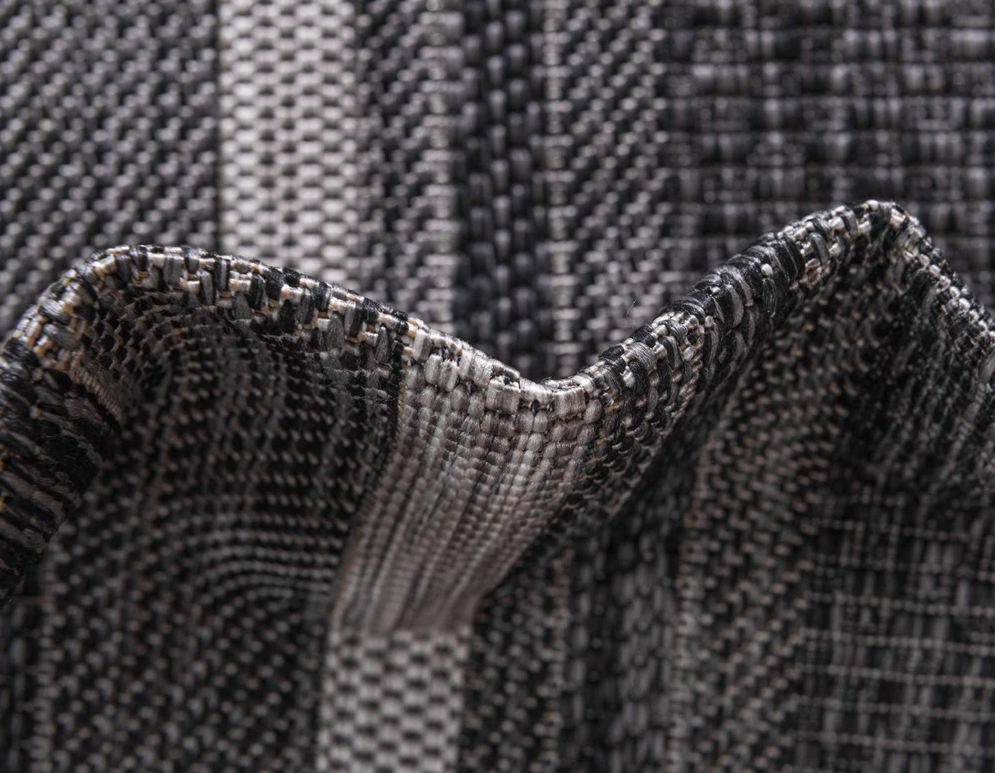 Unique Loom Outdoor Border Collection Area Rug - Soft Border (9' x 12' Rectangle, Black/ Ivory)