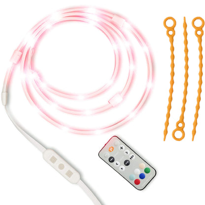 Power Practical Luminoodle Color - 5 ft Color Changing LED String Lights - Outdoor LED String + Lantern for Camping, Hiking, Safety - Remote Control, Dimmer, Waterproof