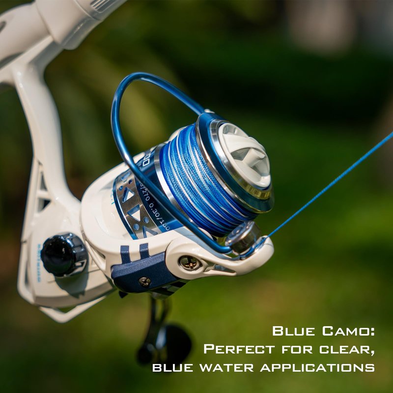KastKing Superpower Silky8 Braided Fishing Line, Blue Camo, 8 Strands, 40 LB, 150 Yds