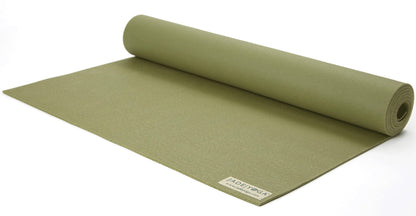 JadeYoga Travel Yoga Mat - Packable, Lightweight, & Portable Yoga Mat - Non-Slip Natural Rubber Mat for Women & Men - Great for Yoga, Home, Gym, Pilates, Fitness & Stretching (Olive Green, 68" x 24")