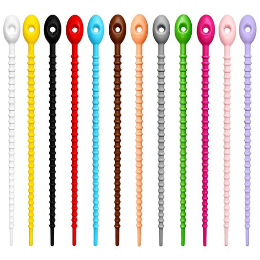 70-Pack Reusable Silicone Cable Straps, 4.7" Lock-Style Cord Organizers for Wire Management at Home, Office, Kitchen & School, Multi-Color