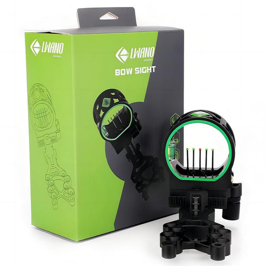 ZSHJGJR 5pin Bow Sight Black, Reversible Mount Design with Sight Light for Compound Bow Archery Hunting