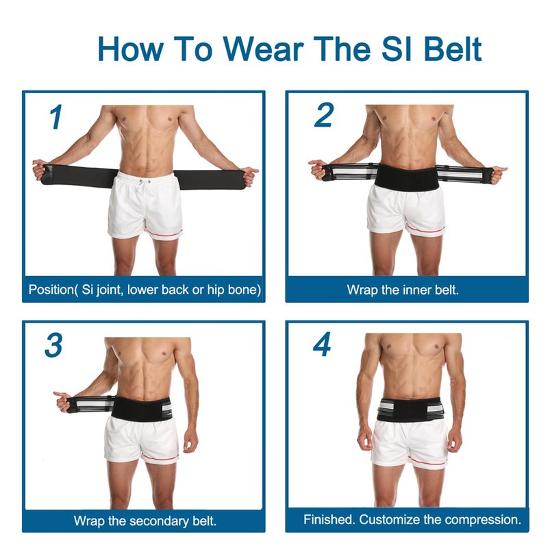 Paskyee Sciatica Belt, Sacroiliac Hip Band for Men Women - Sciatic, Lower Back, Si Joint, Pelvic pain Relief Regular