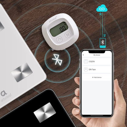 arboleaf Digital Body Tape Measure, 60in Body Measuring Tape, Bluetooth Measuring Tape for Body Measurements with App, Body Fat Measurement Device for Weight Loss, Locking, Retractable