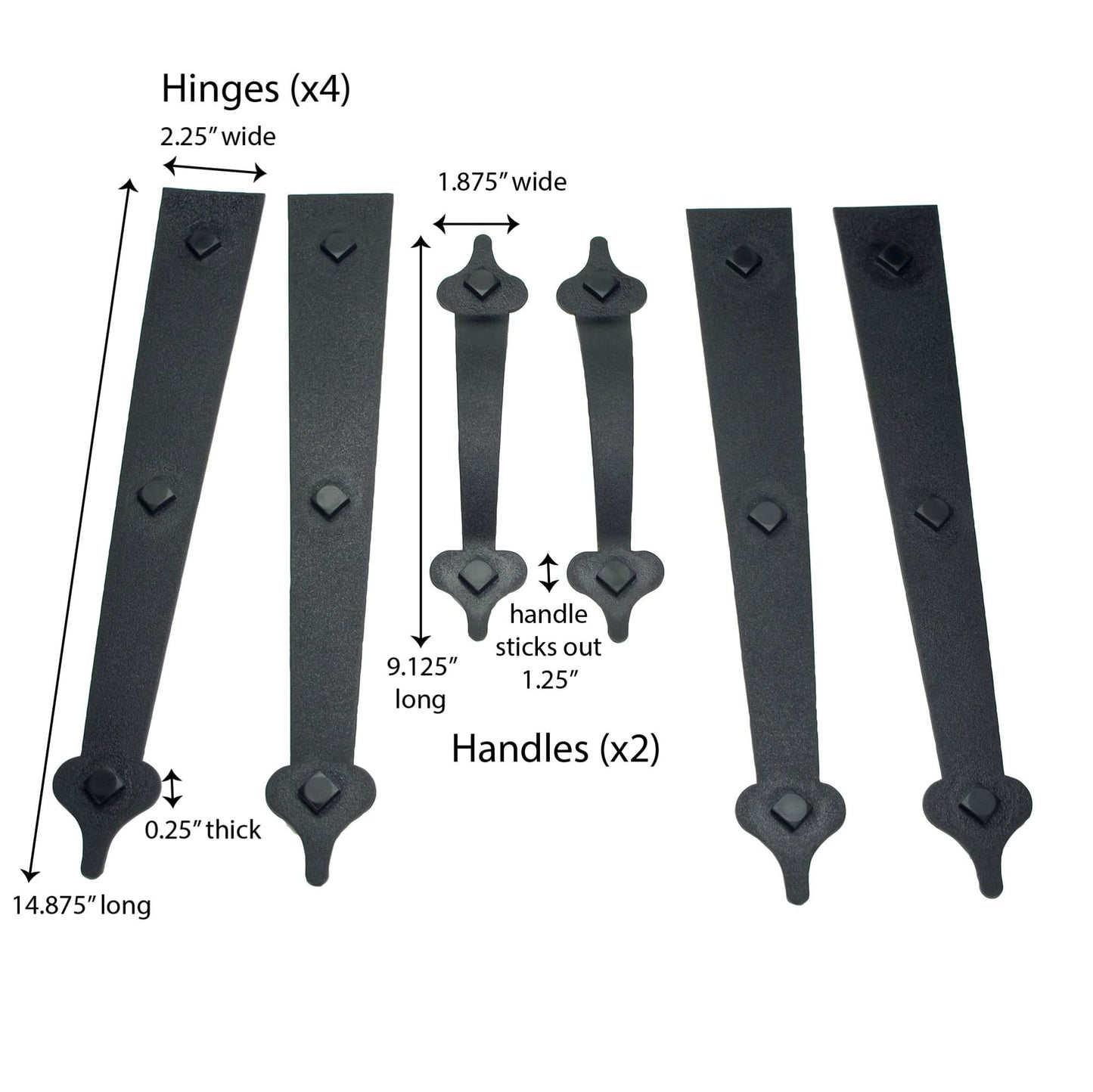 Household Essentials Garage Handle and Hinge Magnets – Decorative Magnetic Hardware Steel Doors, Easy Installation, Durable & Weatherproof, Set of 6