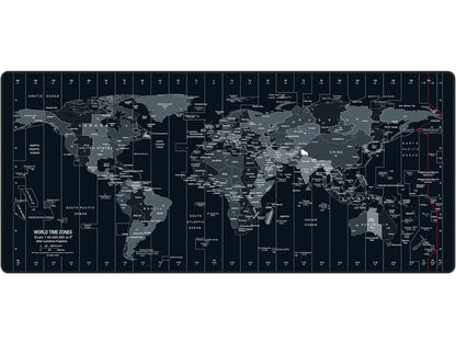 Anpollo Gaming Mouse Pad (900x400x3mm) Extended Mouse Mat Large Non-Slip Desk Pad with Precision Locked Edges Comfortable Keyboard Mat Suitable for Office Gamer Home - Black World Map