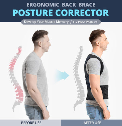 Back Brace Posture Corrector for Women and Men Back Lumbar Support Shoulder Posture Support for Improve Posture Provide and Back Pain Relief