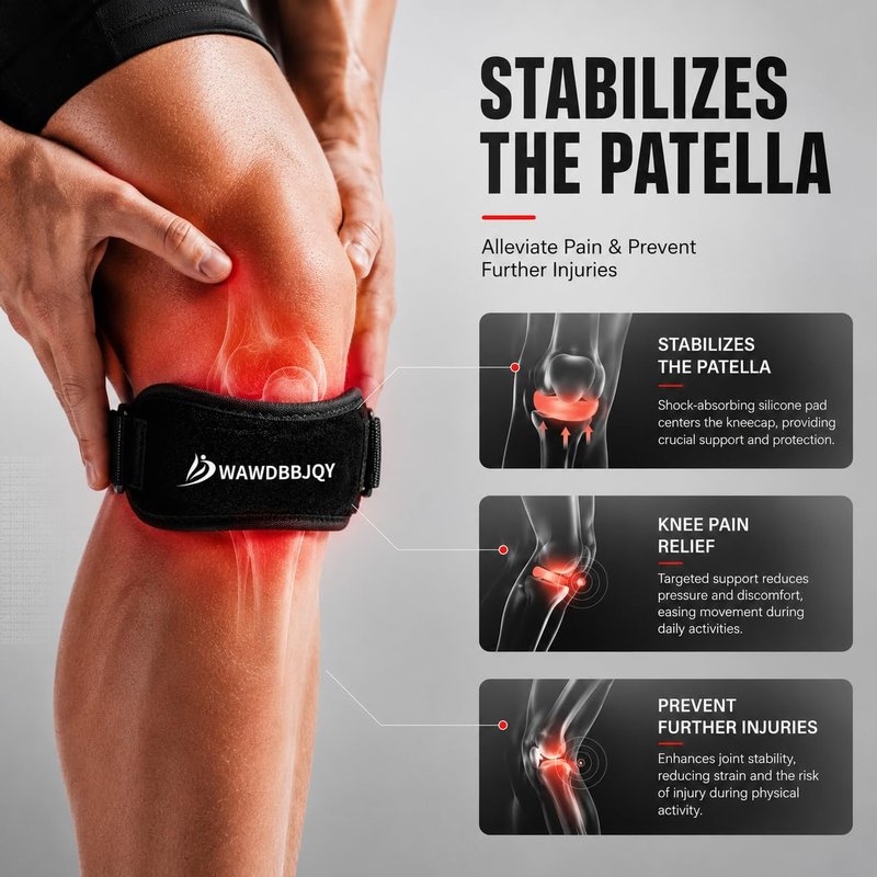 WAWDBBJQY Patellar Tendon Support Strap for Knee Pain Relief