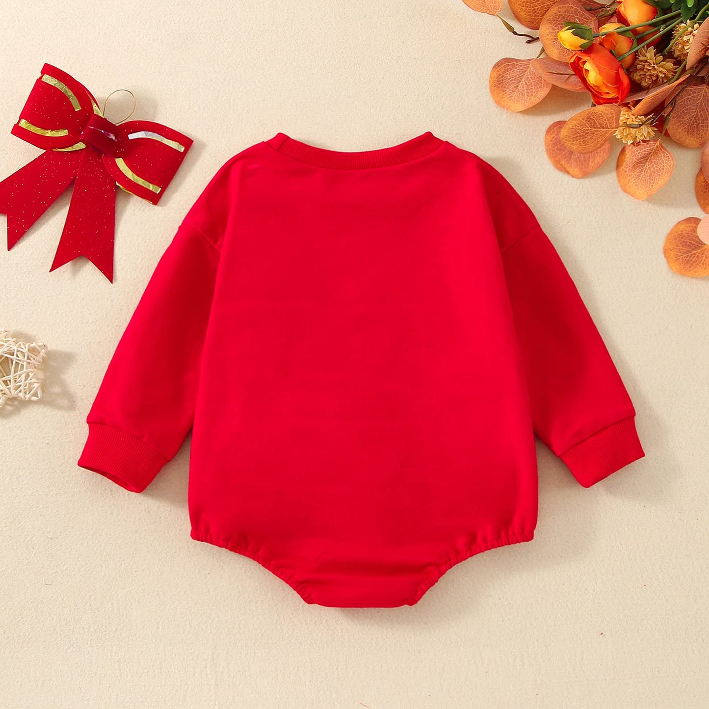 FYBITBO My First Christmas Baby Girl Boy Outfit Sweatshirt Romper Sweater Onesie Long Sleeve Bodysuit Fall Clothes (it's a beaut clark red onesie,12-18 Months)