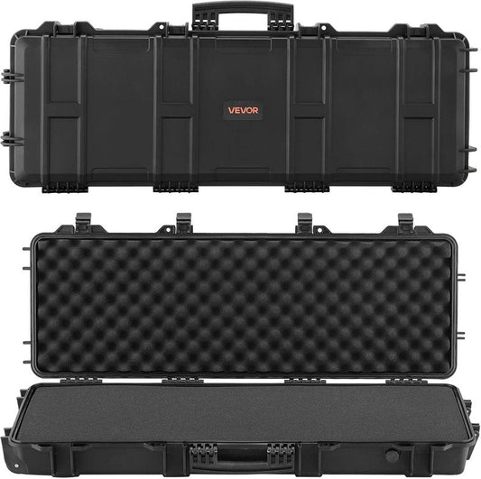 Rifle Hard Case with 4 Layers of Foam - Lockable, Waterproof & Crushproof | Ideal for Rifles & Shotguns