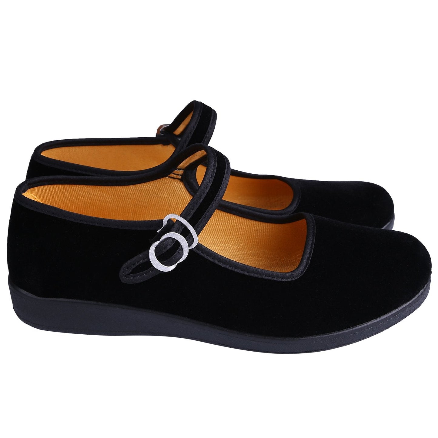 pestor Mary Jane Shoes for Women Ballet Flats Women's Flat Shoes Ballerina Halloween Black Mary Janes (Buckle, Adult, Women, 8.5, Numeric, US Footwear Size System, Medium)