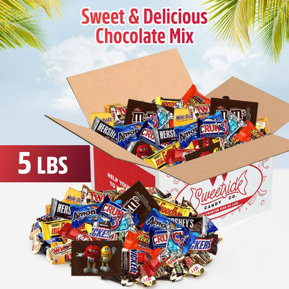 Chocolate Candy variety pack - 5 pound, Assorted Bulk Chocolate Mix, Office Candy Assortment for Birthday Party, Kids, College Students & Adults.