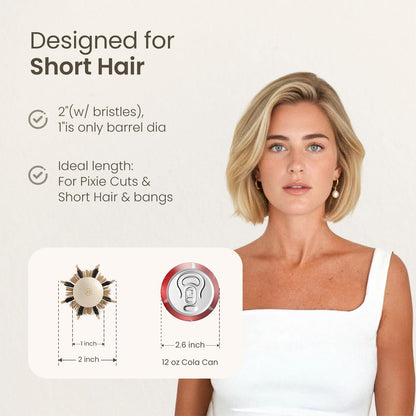 AIMIKE Round Brush for Blow Out, Medium Round Hair Brush Nano Thermal Ceramic & Ionic Tech, for Blow Drying & Styling, Curling and Shine - 2.9 inch Barrel w/Boar Bristles