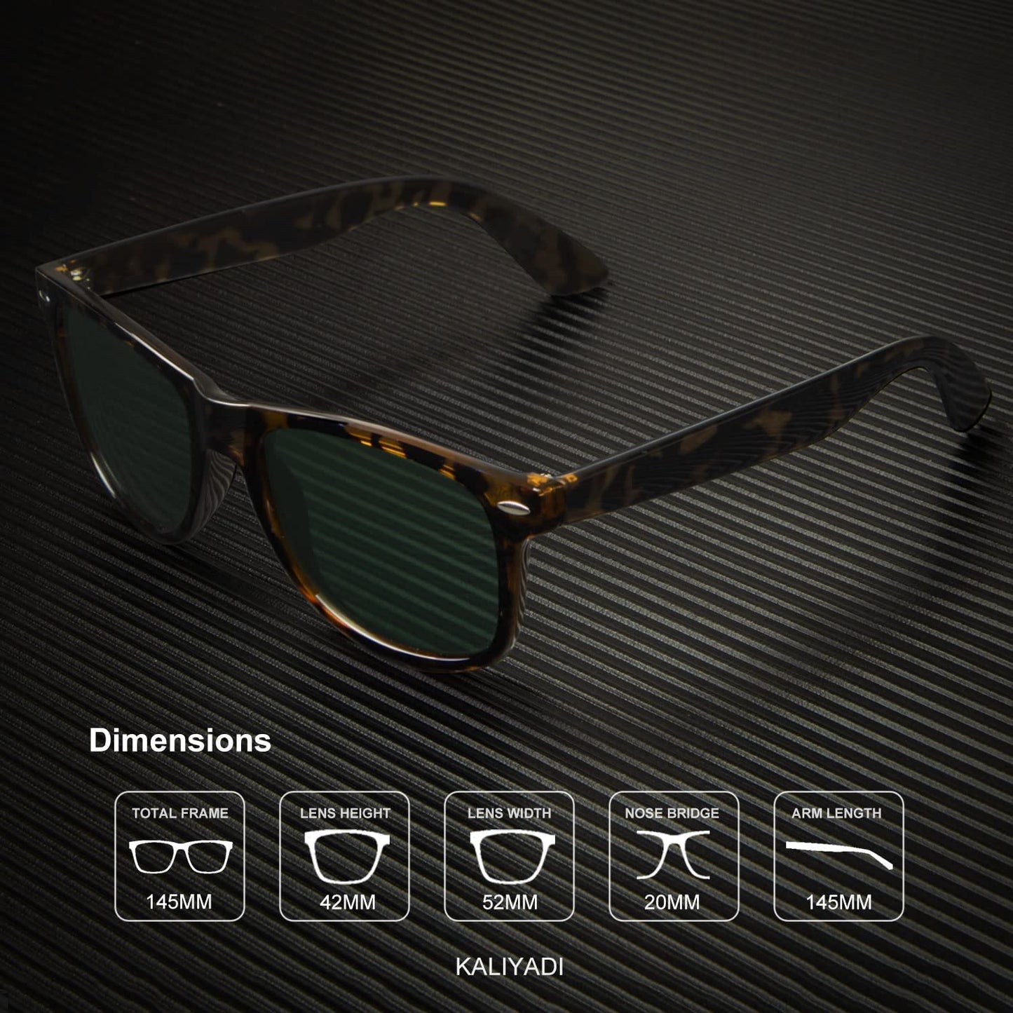 KALIYADI Sunglasses Men Polarized Sunglasses for Mens and Womens, Unisex Sun Glasses for Driving and Fishing, Retro Sun glasses UV Protection (G15/Tortoise G15/Brown)