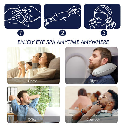 Jekeno Steam Eye Mask, 16 Packs Eye Masks for Dry Eyes, 40-60 Minutes Self Moist Warm Compress Heated Disposable Mask for Sleep, Spa Relaxing Trip Gifts, Travel Essentials for Women Men