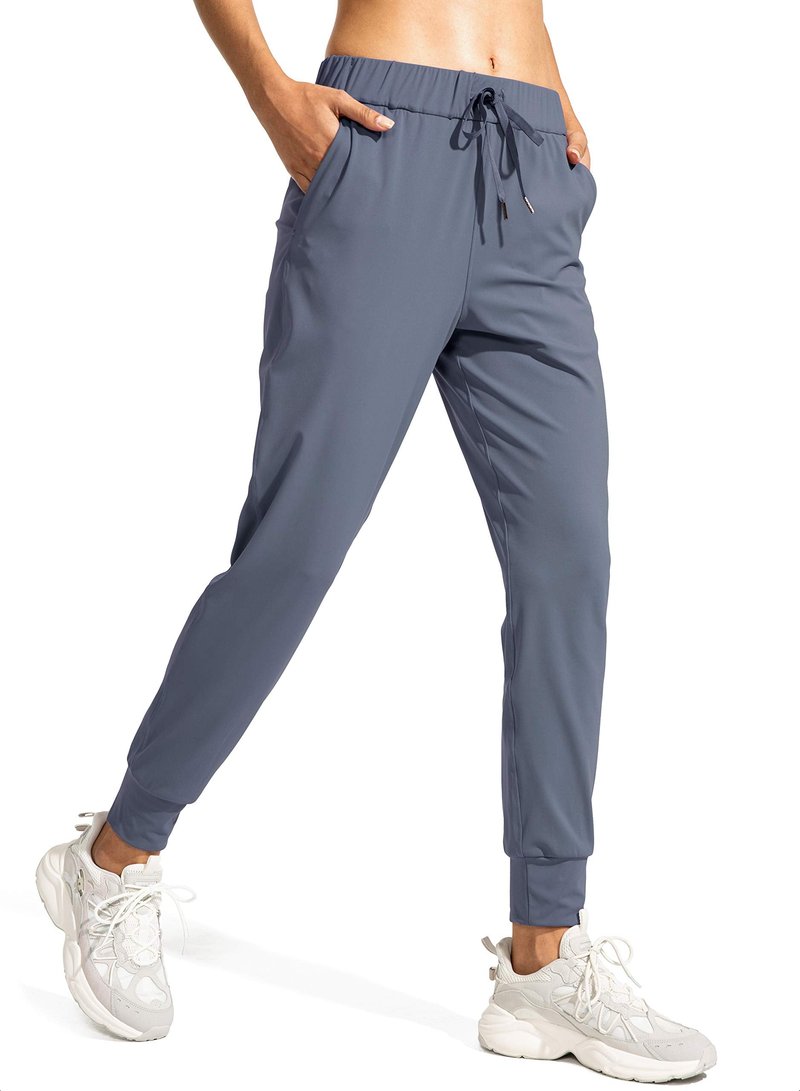 SANTINY Women's Joggers Pants Pockets Drawstring Running Sweatpants for Women Lounge Workout Jogging(Dusty Blue_S)