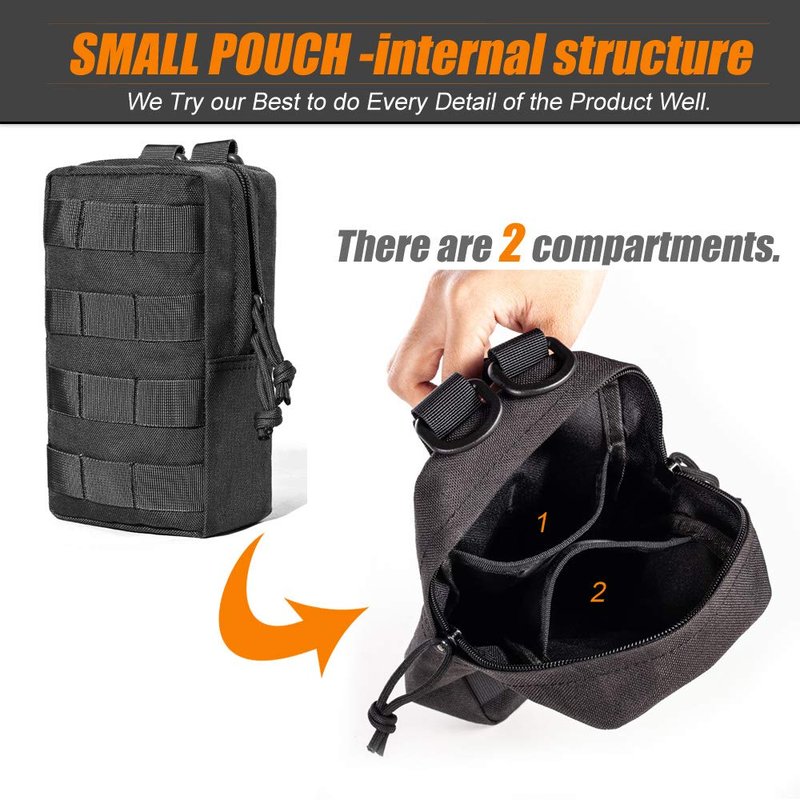 Upgraded Sports Water Bottles Pouch Bag, Drawstring Molle Water Bottle Holder - Mesh Bag Tactical Hydration Carrier (3 Pouch)