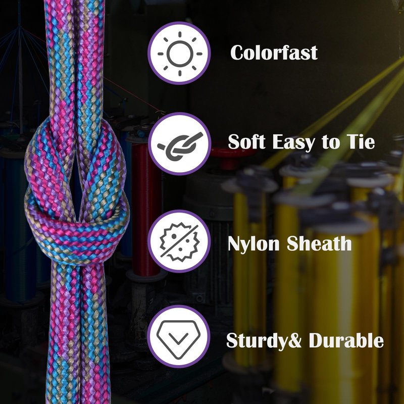 MONOBIN Paracord Rope 100FT for Making Paracord Projects, 4mm 7 Strand Parachute Cord for Lanyard, Survival Bracelets, Clothsline,Hiking (Neon, 100FT)
