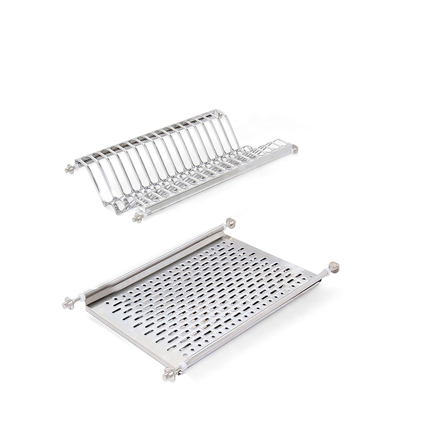 Emuca - Stainless Steel Dish Drying Rack for Standard 50 cm Width Kitchen Cabinet, Inner Width Module 435-470 mm