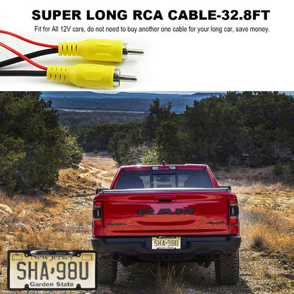 GLK License Plate Backup Camera HD Front Rear View Reverse Camera with 7 LED Night Vision 170 Degree Viewing Angle, Waterproof, for Cars