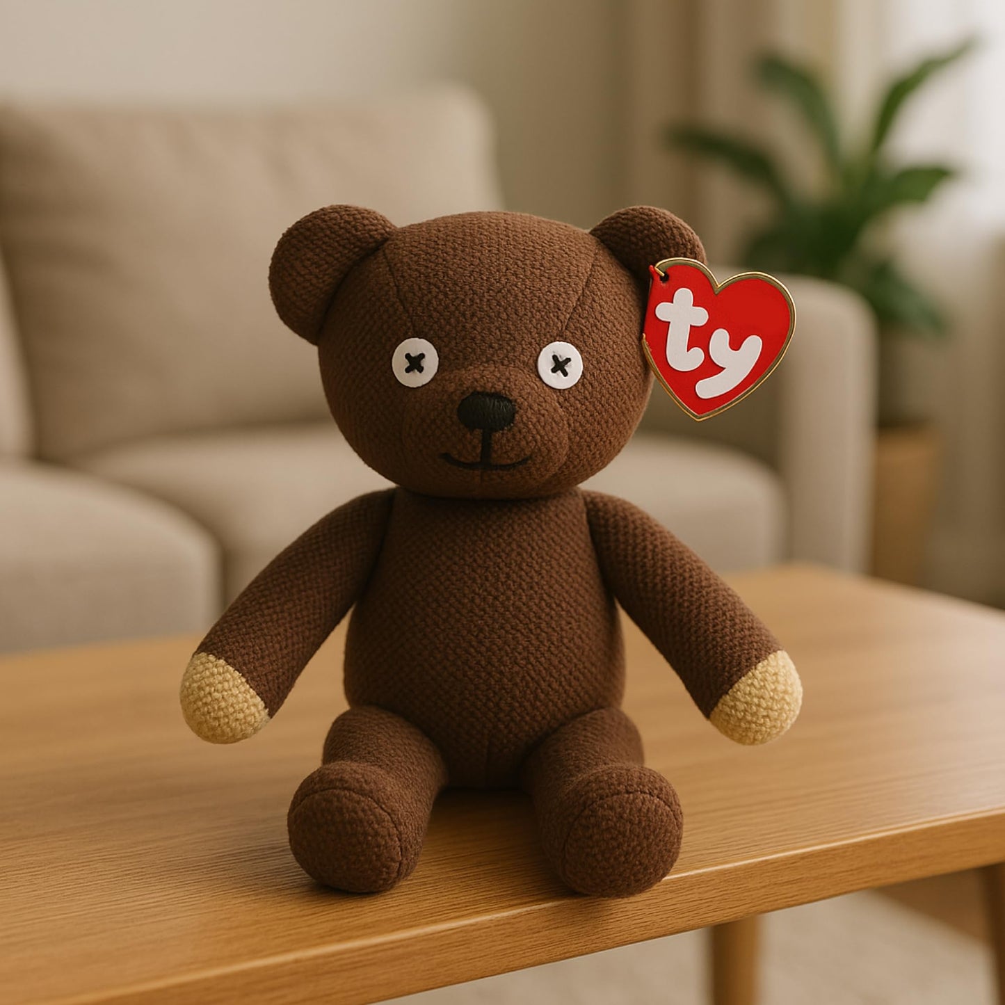 TY Mr. Bean Teddy Bear Regular – Iconic Soft Plush Toy from the Classic TV Show – Collectible Stuffed Plushie for Kids & Fans – Cuddly Soft Toy Gift for Boys & Girls