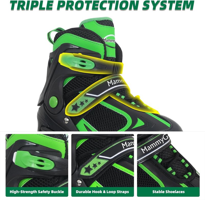 Adjustable Inline Skates for Kids | Light-Up Wheels | Ages 4-16 | Boys & Girls